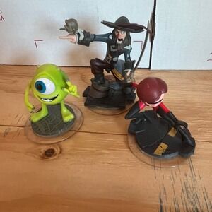 Disney Infinity 1.0 Sidekick Lot Mrs Incredible Mike Wazowski Captain Barbossa